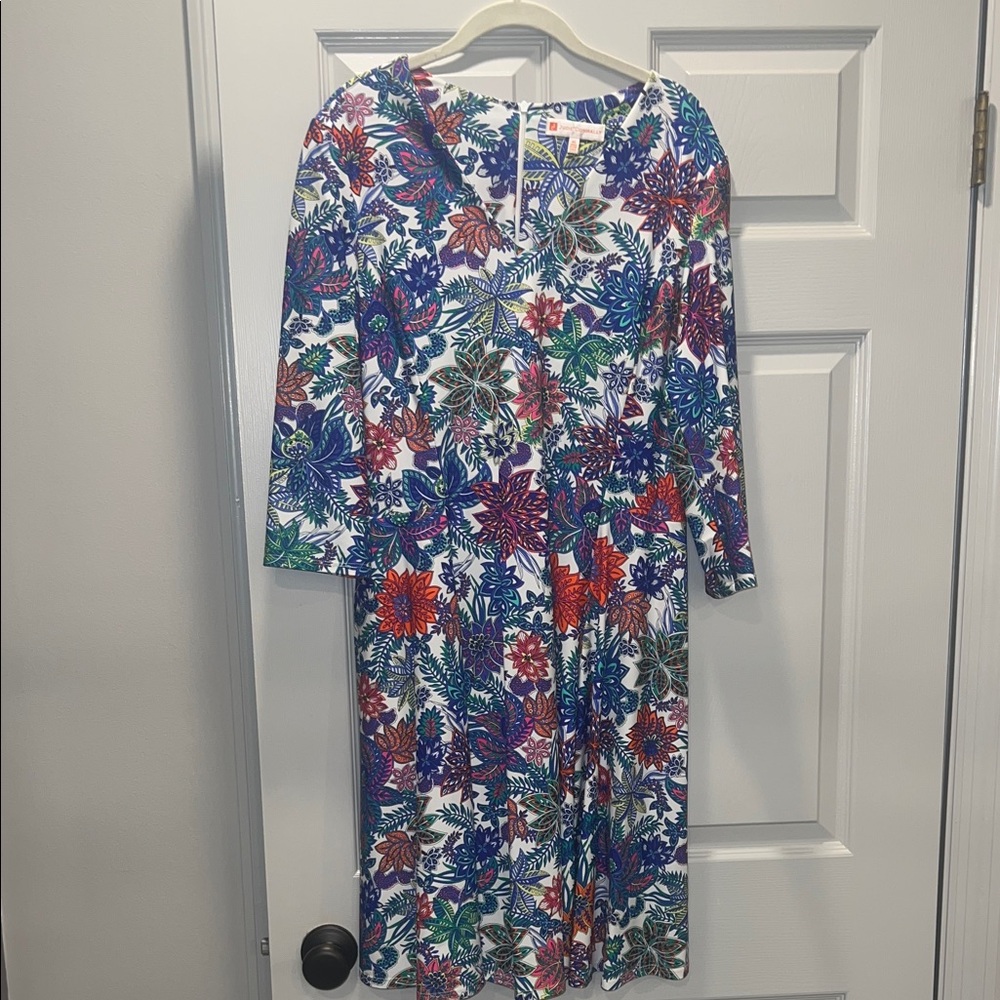 Jude Connally Multicolor Floral 3/4 Sleeve Dress